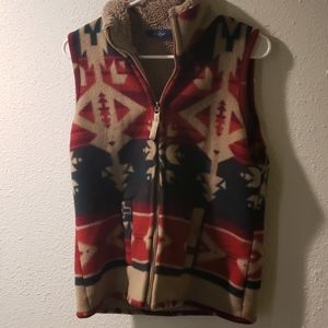Fleece Vest - Southwestern Pattern